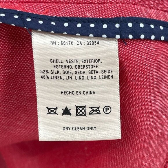 Postmark Anthropologie Vast Wrap Coral Linen Silk Blend Layered Skirt - Picture 7 of 10